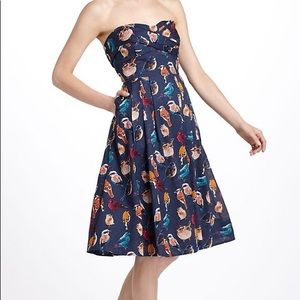 Anthropologie Bird Print Dress